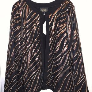 Bob Mackie LongSleeves JewelNecklineSequin Jacket